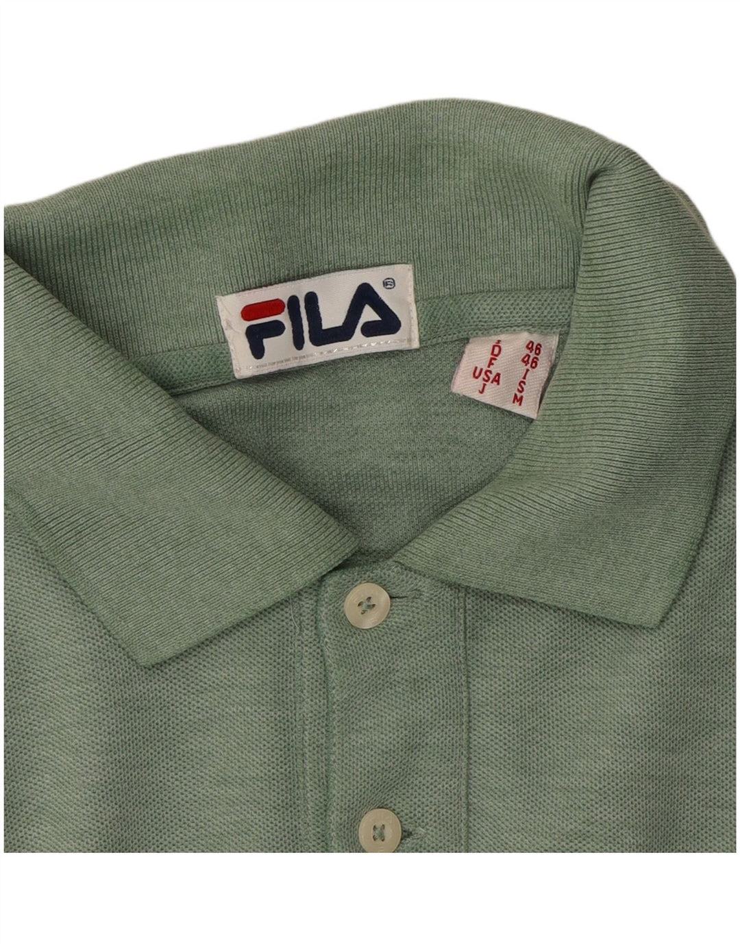 FILA Mens Polo Shirt Medium Green