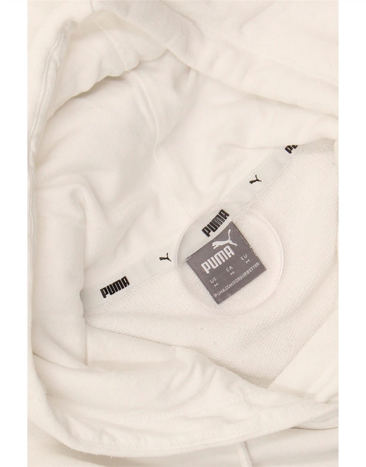 PUMA Mens Graphic Hoodie Jumper Medium White Vintage Puma and Second-Hand Puma from Messina Hembry 