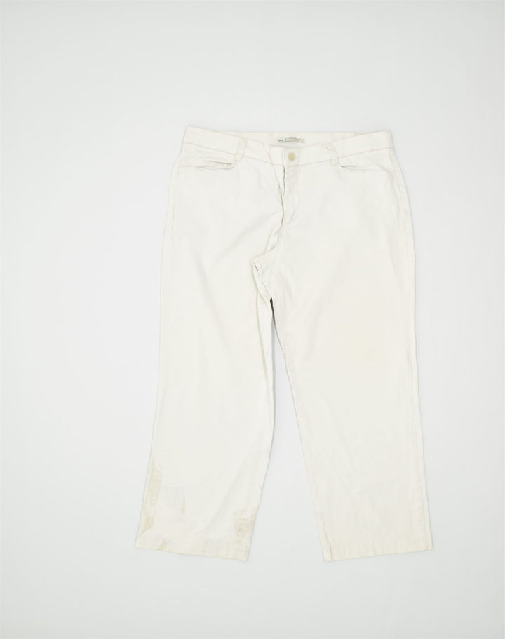 LEE Womens Casual Trousers W36 L30 Off White Cotton | Vintage | Thrift | Second-Hand | Used Clothing | Messina Hembry 