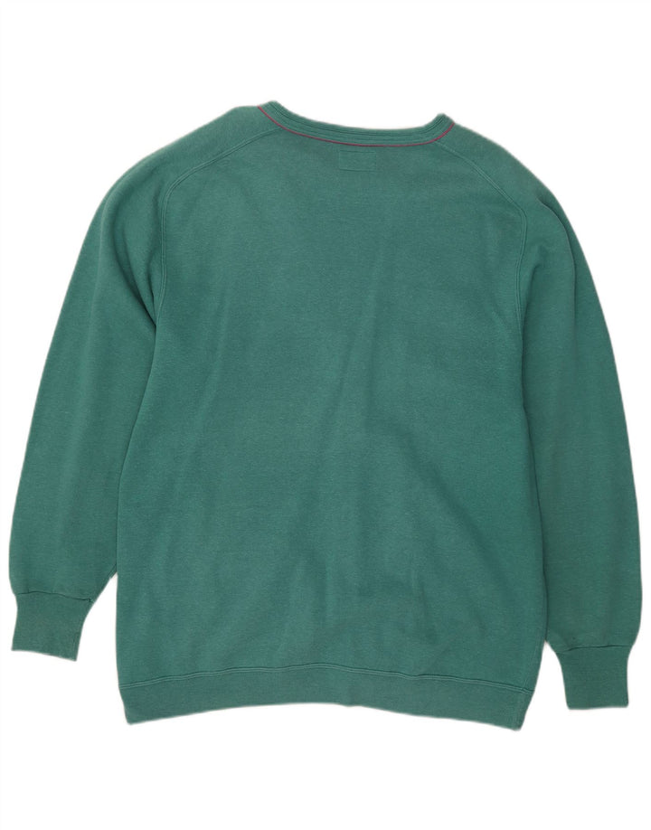 American System Mens Tracksuit Top Jacket Large Green Cotton