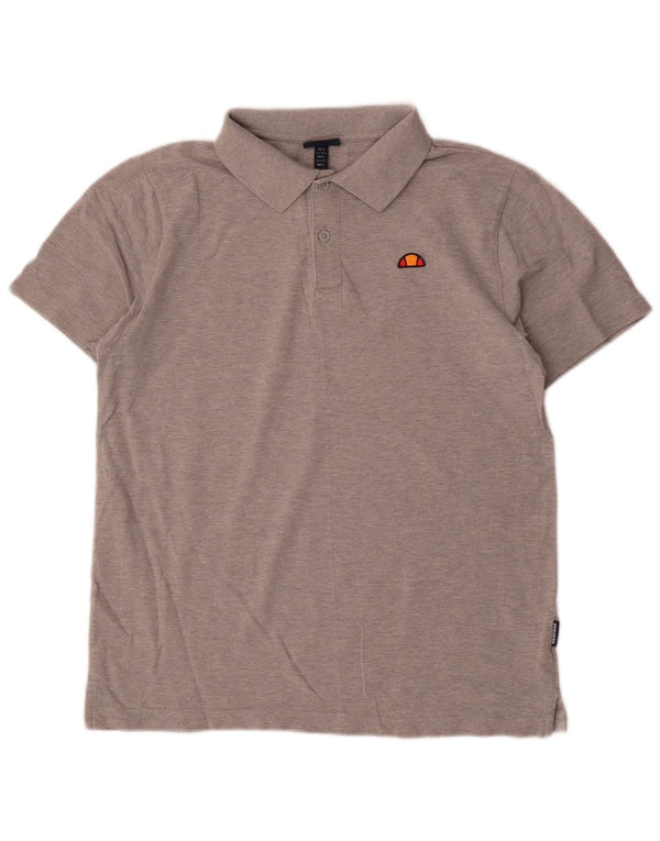 Ellesse Damen Poloshirt UK 16 Large Grau Baumwolle