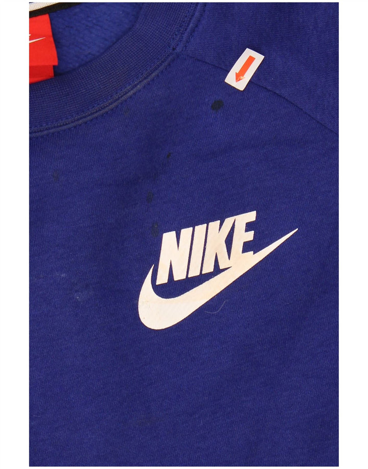 NIKE Mens Sweatshirt Jumper Medium Navy Blue Cotton