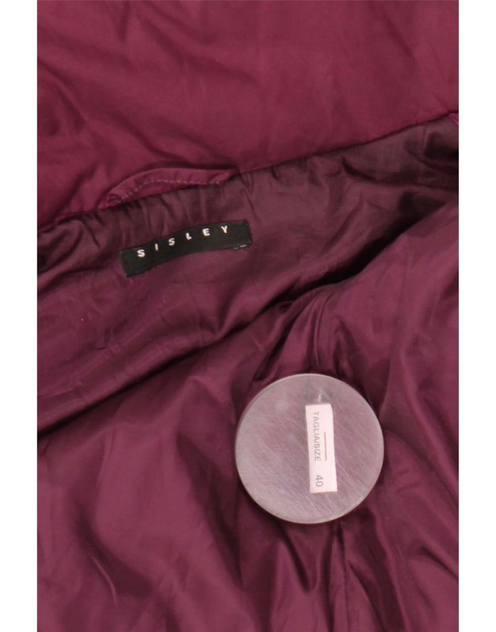 Sisley Womens Padded Jacket IT 40 Small Purple