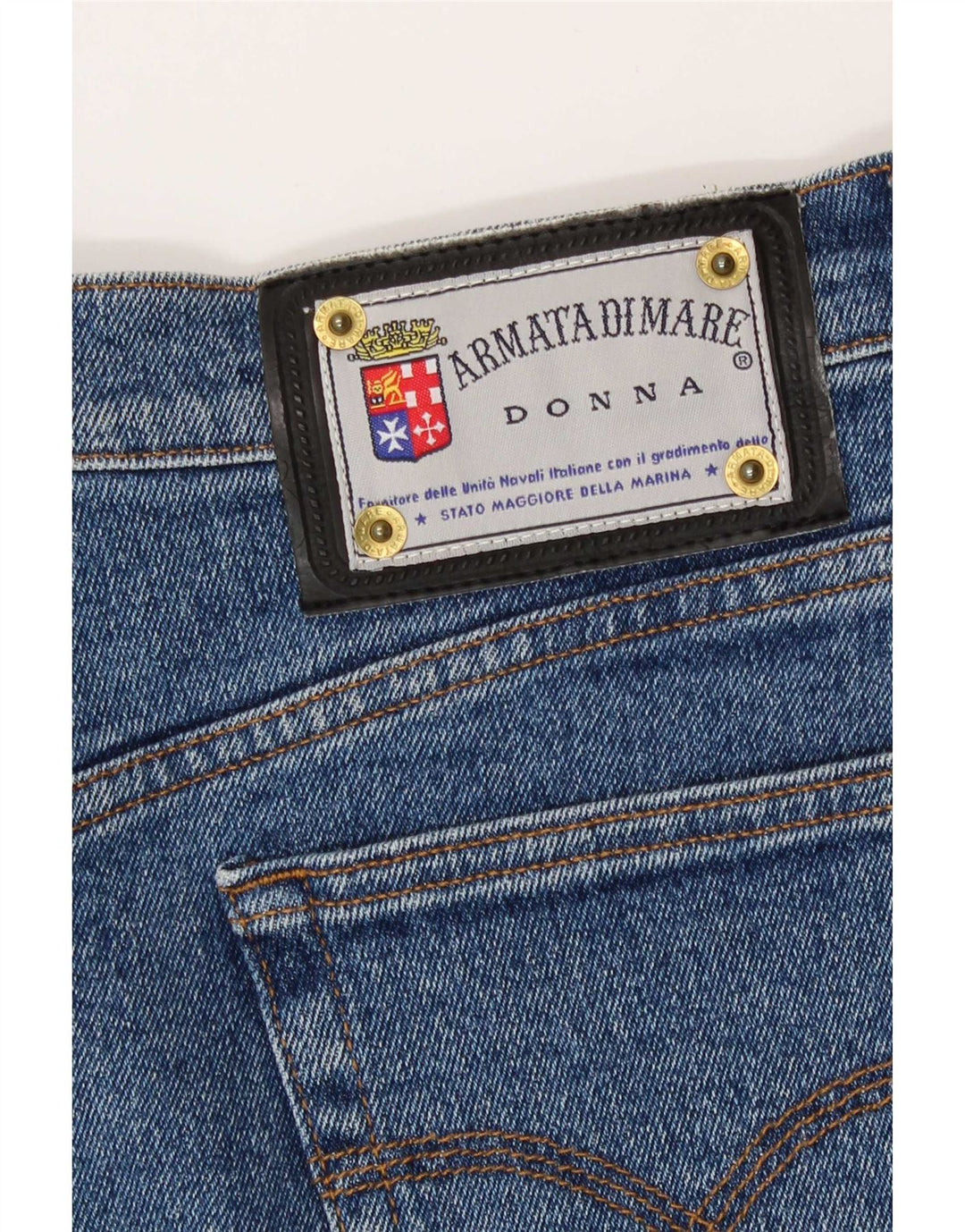 Armata Di Mare Womens Denim Skirt W32 Large Blue