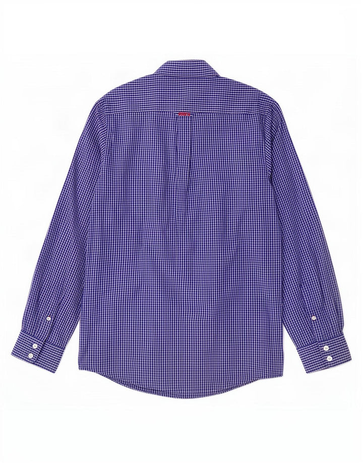 Crew Clothing Camisa de corte clásico para hombre Algodón a cuadros azul medio