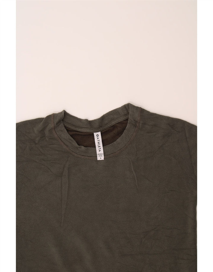 ATHLETA Womens Oversized Sweatshirt Jumper UK 10 Small Green Modal Vintage Athleta and Second-Hand Athleta from Messina Hembry 
