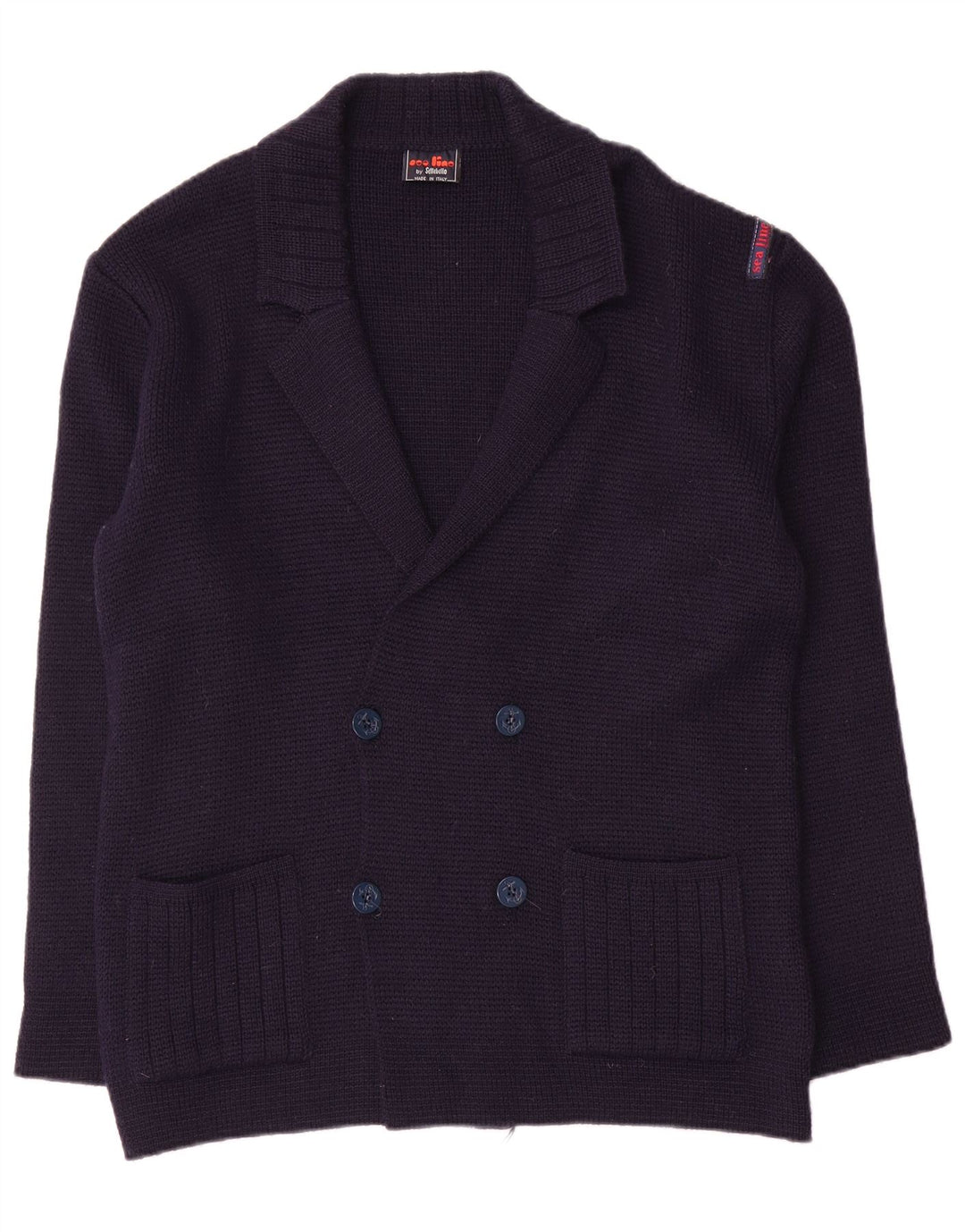 Settebello Herre cardigan sweater Medium Marineblå Uld
