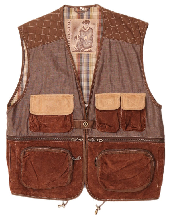 Conbipel Mens Natural Wear Utility dzseki IT 48 Medium Brown Colourblock