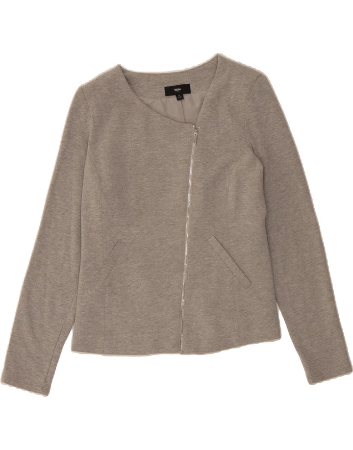 MOSSIMO Womens Blazer Jacket UK 16 Large Grey Cotton Vintage Mossimo and Second-Hand Mossimo from Messina Hembry 