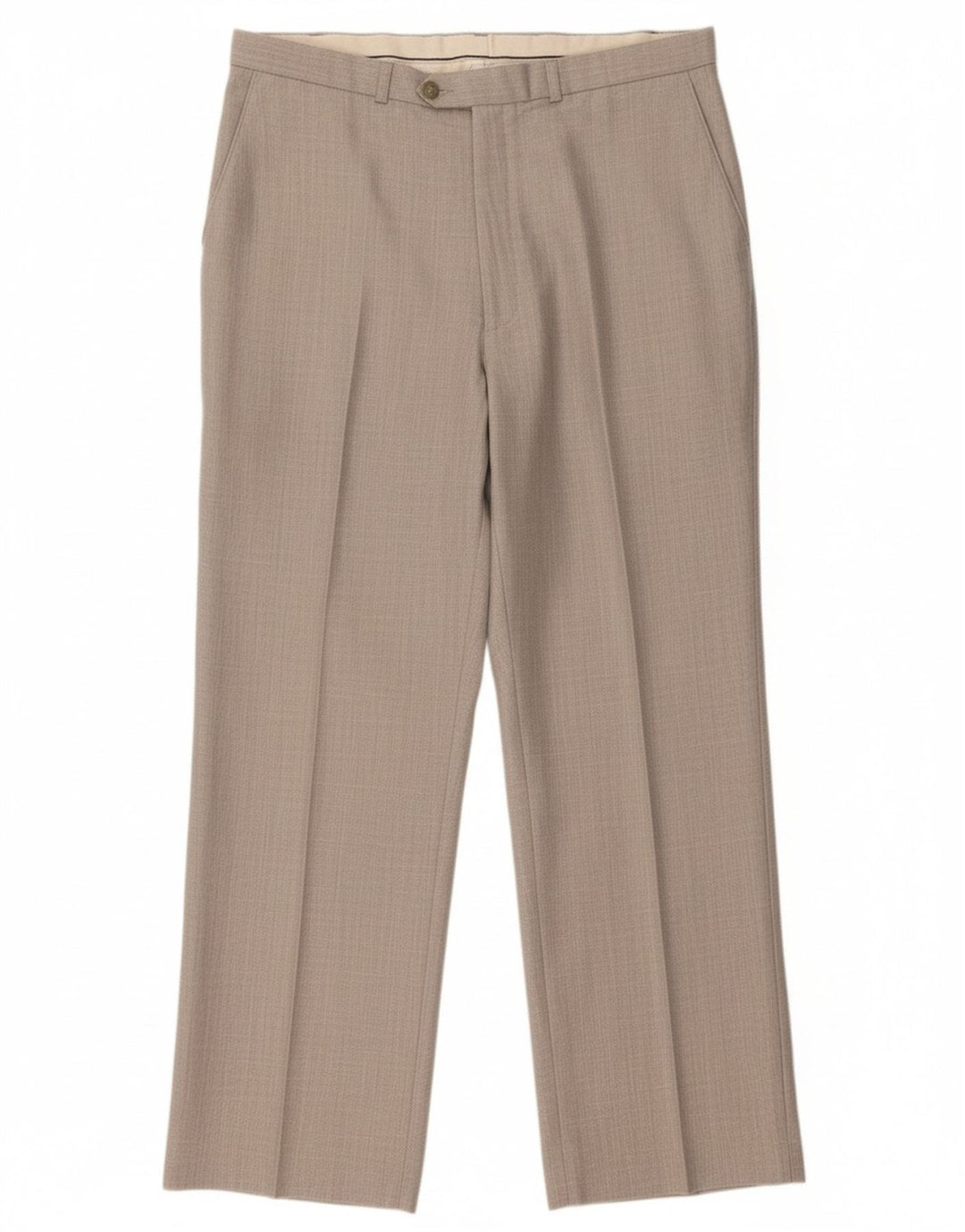 ST MICHAEL Mens Straight Suit Trousers W42 L29 Grey Polyester