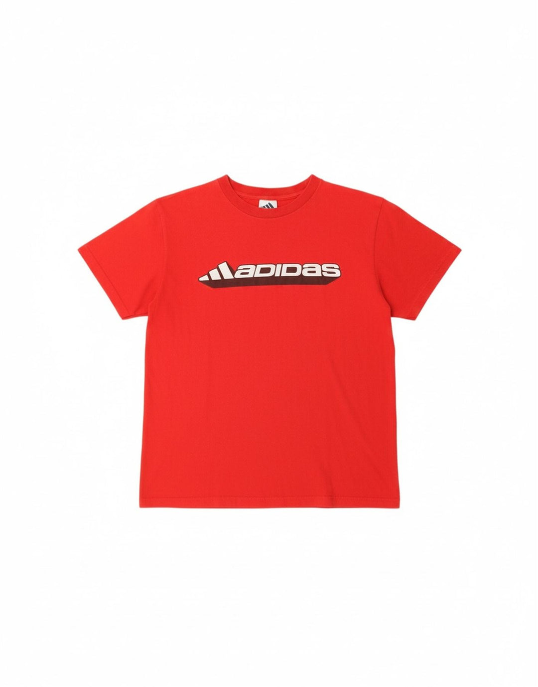 ADIDAS Mens Graphic T-Shirt Top Medium Red Vintage Adidas and Second-Hand Adidas from Messina Hembry 