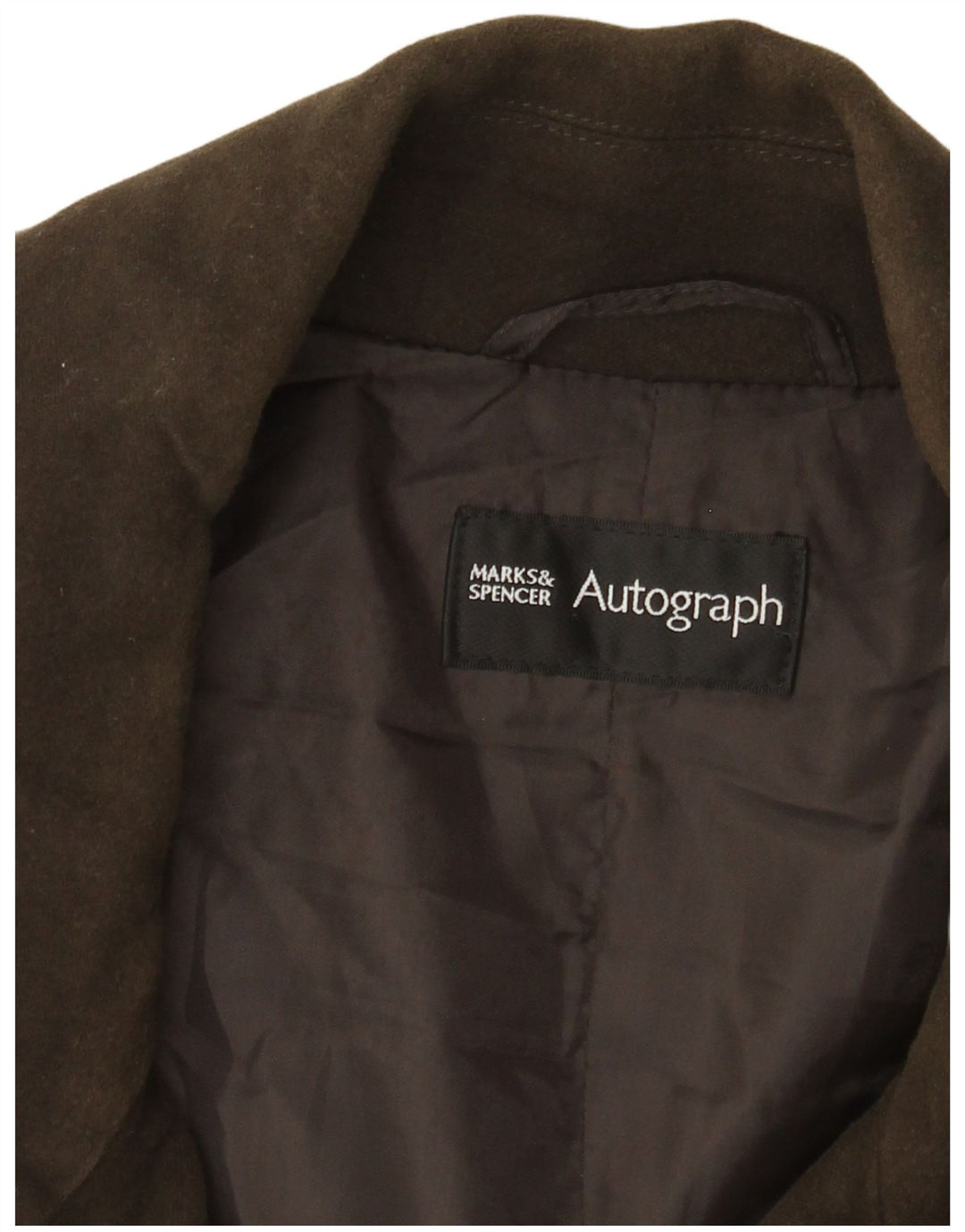 Marks & Spencer Mens Autograph Open Suede Jacket UK 42 XL Khaki