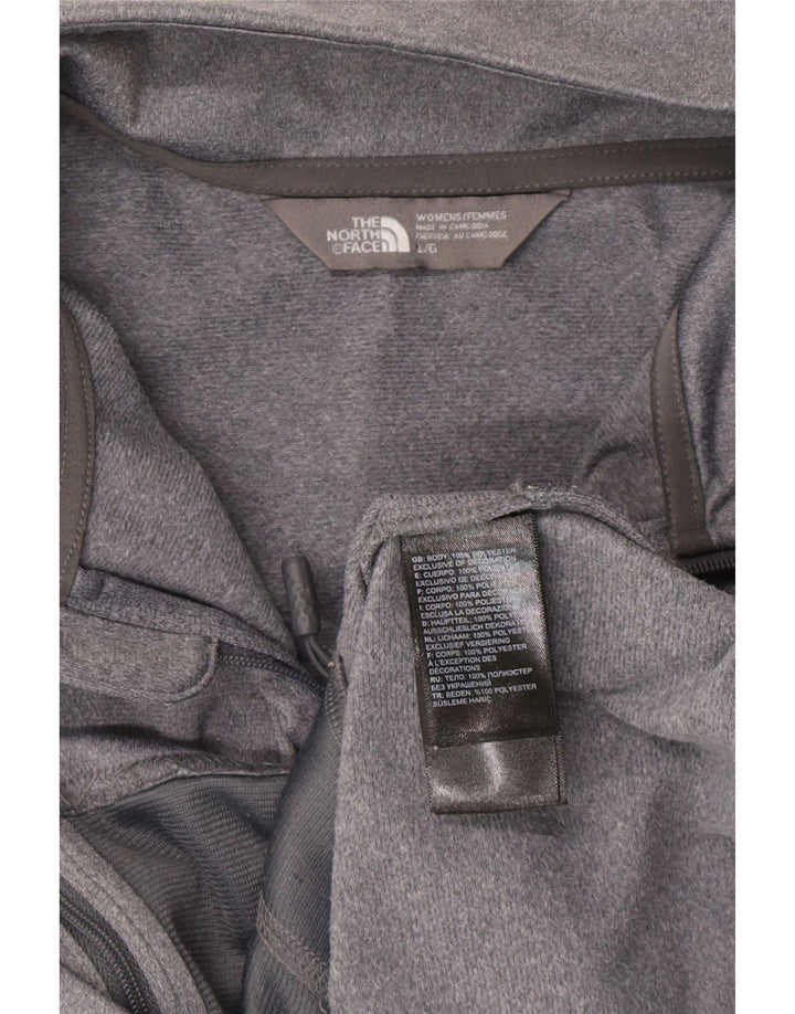 The North Face Womens Tracksuit Top Jacket UK 16 Large Grey Polyester