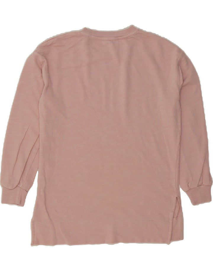 MARKS & SPENCER Womens Oversized Sweatshirt Jumper UK 8 Small Pink Cotton Vintage Marks & Spencer and Second-Hand Marks & Spencer from Messina Hembry 