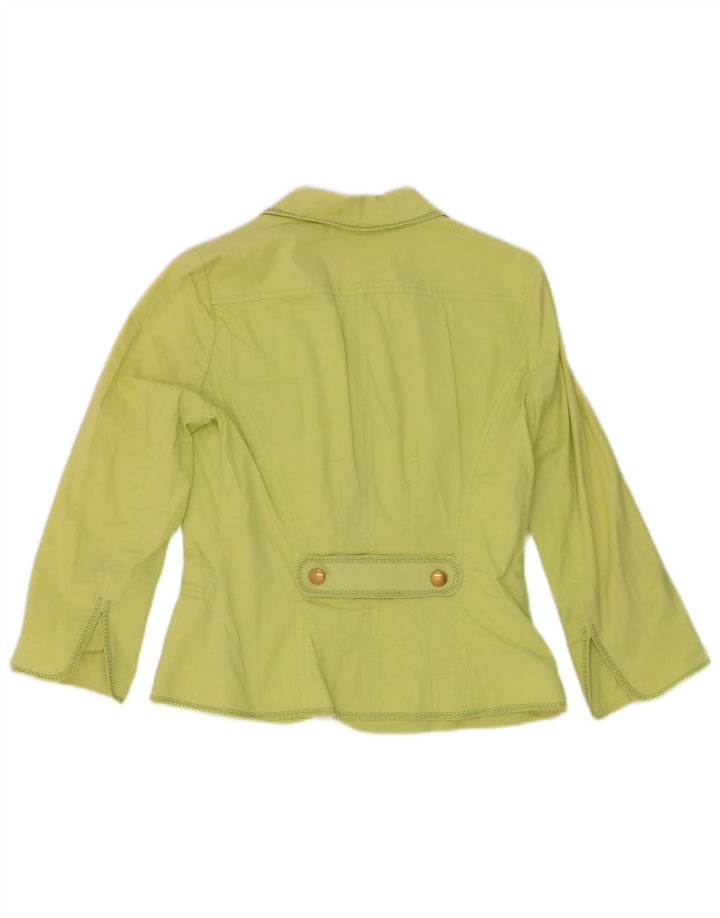 Luisa Spagnoli Womens 3/4 Sleeve 4 Button Blazer Jacket IT 42 Medium Green