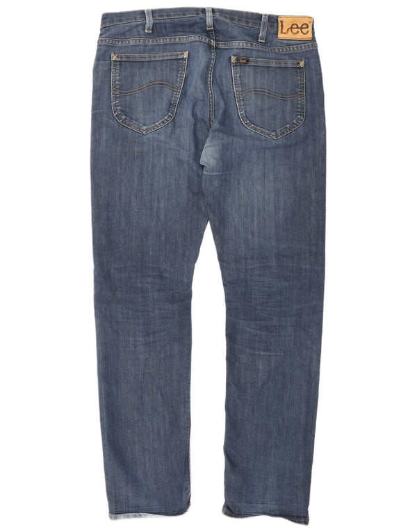 Lee Mens Daren Straight Jeans W36 L34 Blue Cotton