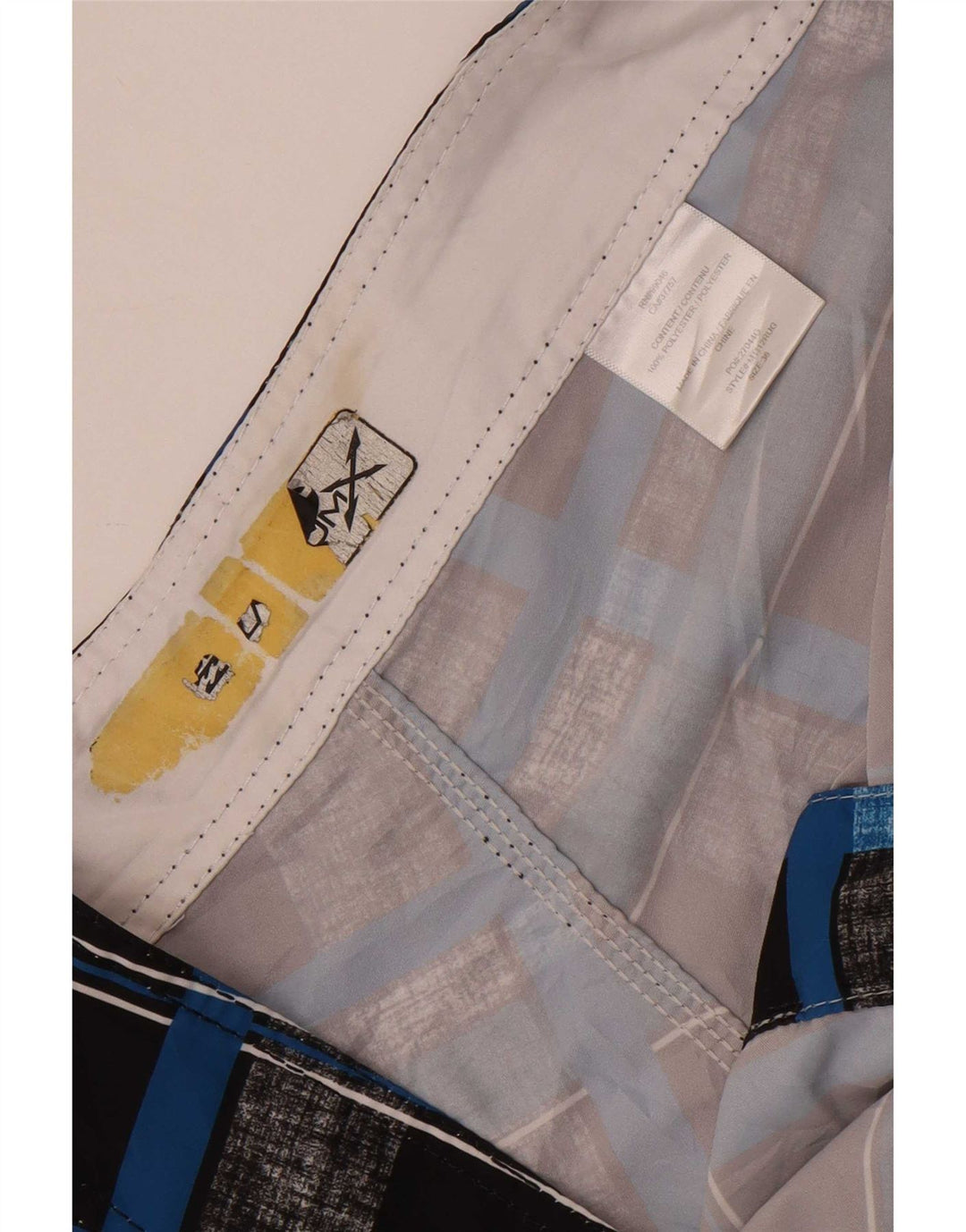 Pantaloncini da bagno da uomo Billabong grandi in poliestere a quadri neri