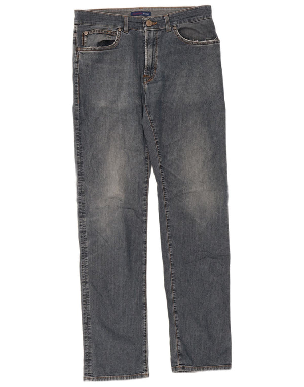 Trussardi Damen Straight Jeans W32 L32 Blau