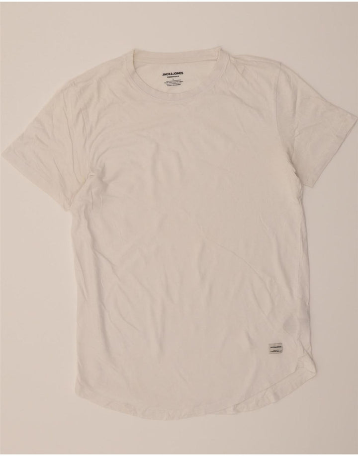 JACK & JONES Mens T-Shirt Top Large White Cotton Vintage Jack & Jones and Second-Hand Jack & Jones from Messina Hembry 