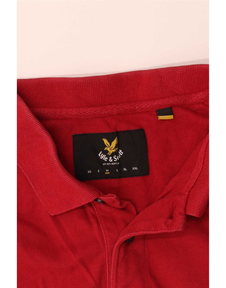 Lyle & Scott Mens Polo Shirt Medium Red Cotton