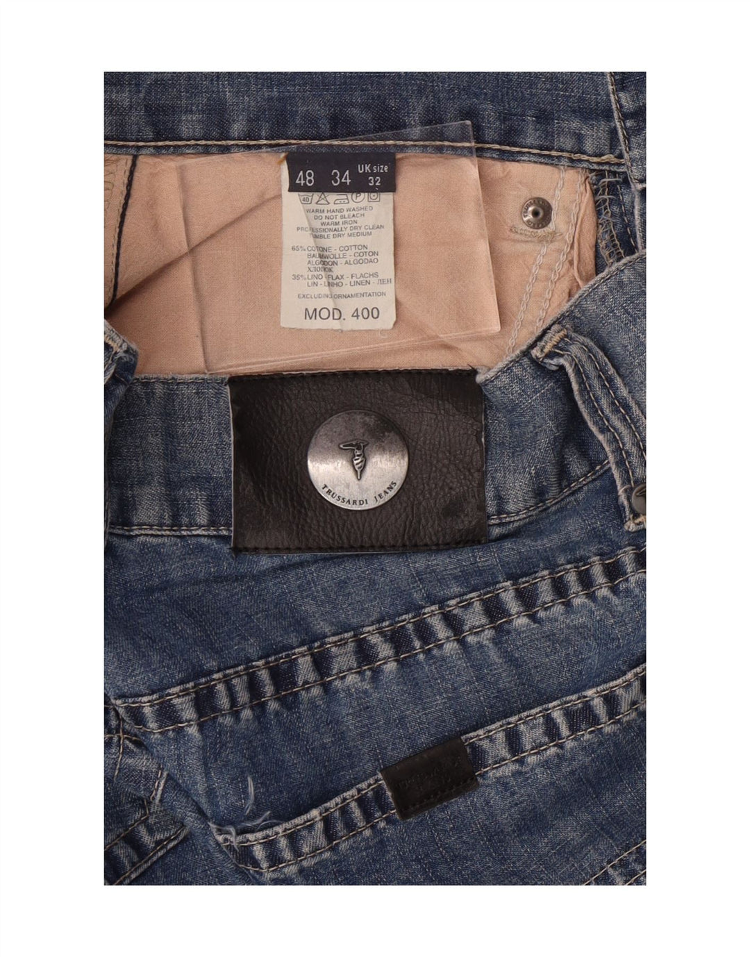 Mens Straight Jeans W32 L33 Vintage Trussardi and Second-Hand Trussardi from Messina Hembry 