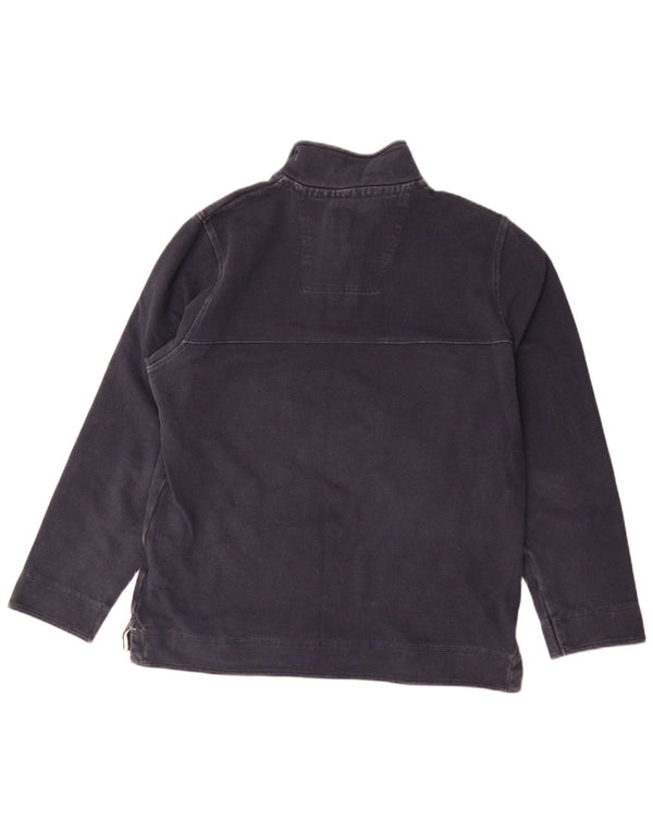 Crew Clothing Mens Zip Neck Sweatshirt Jumper Medium Navy Blue Cotton