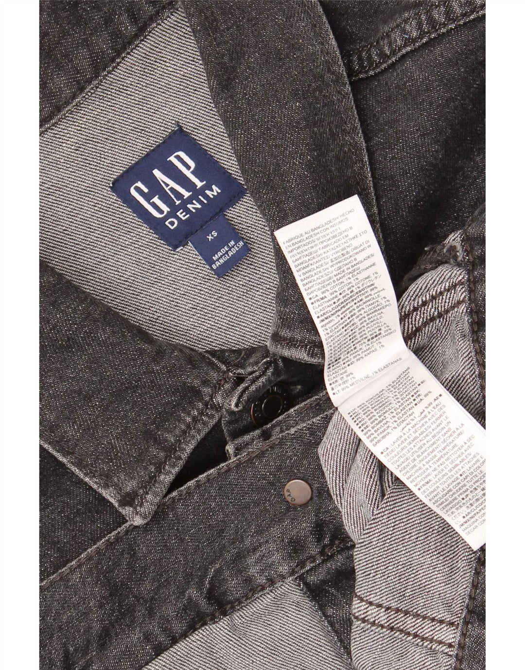 Giacca di jeans da uomo Gap UK 34 XS Cotone grigio