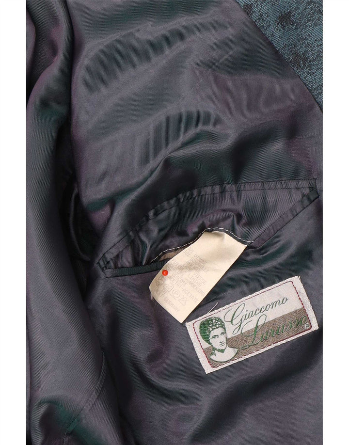 Giaccomo Larusso Chaqueta Blazer con Estampado Abstracto para Mujer UK 40 Grande Azul