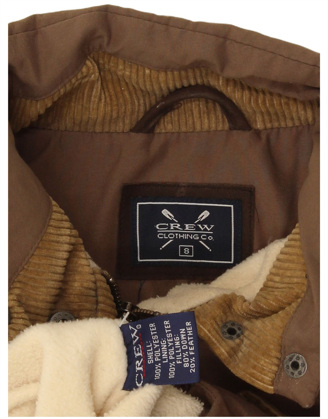 Crew Clothing Womens Padded Gilet UK 8 Small Brown Polyester
