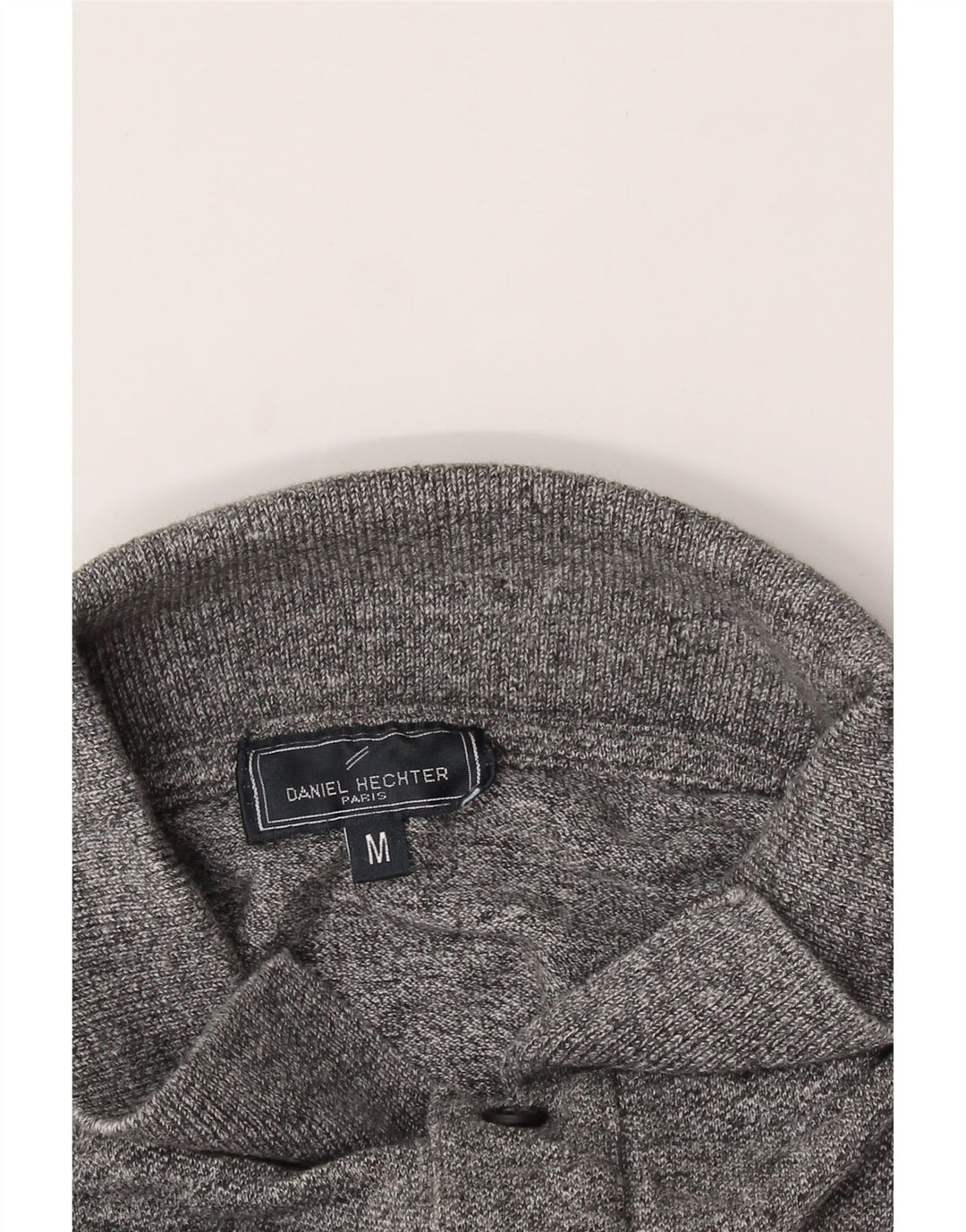 DANIEL HECHTER Mens Polo Shirt Medium Grey Cotton Vintage Daniel Hechter and Second-Hand Daniel Hechter from Messina Hembry 