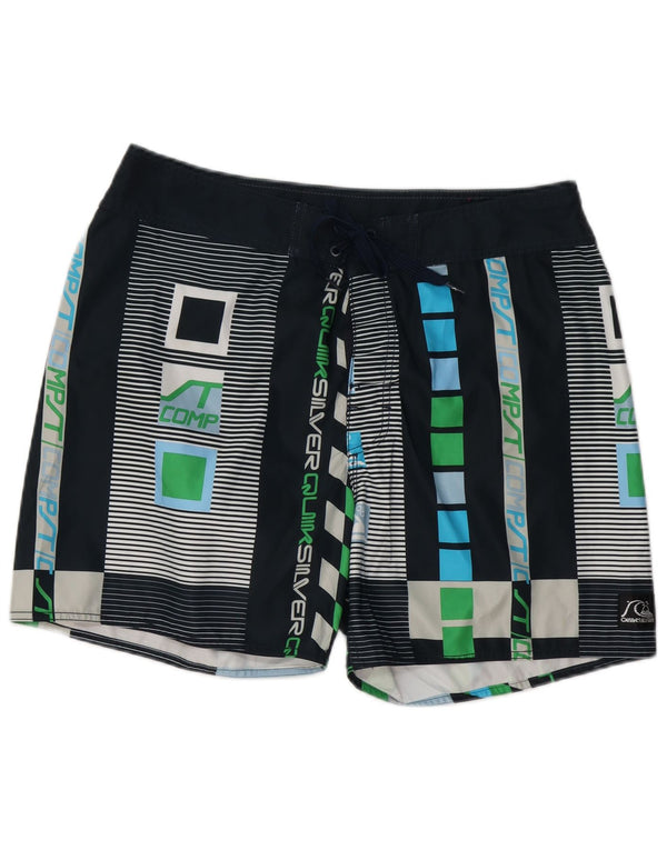 Quiksilver Mens Graphic Swimming Shorts Large Multicoloured Geometric
