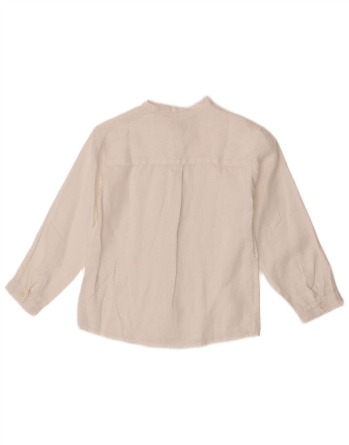 Chemise Monsoon Garçon 7-8 ans Lin Blanc