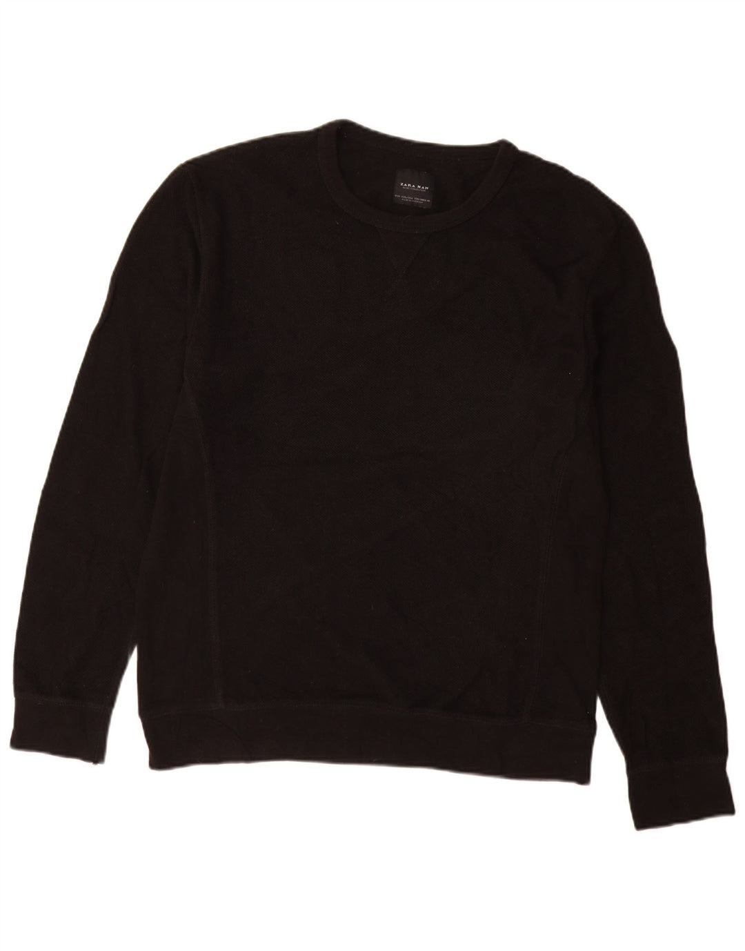 Zara Pull à col rond pour homme 2XL Noir