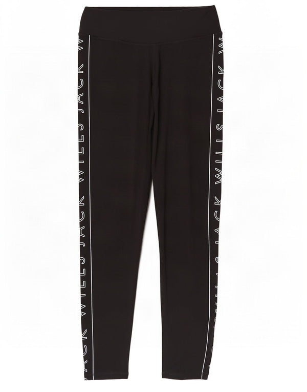 Leggings grafici da donna Jack Wills UK 12 poliestere nero medio