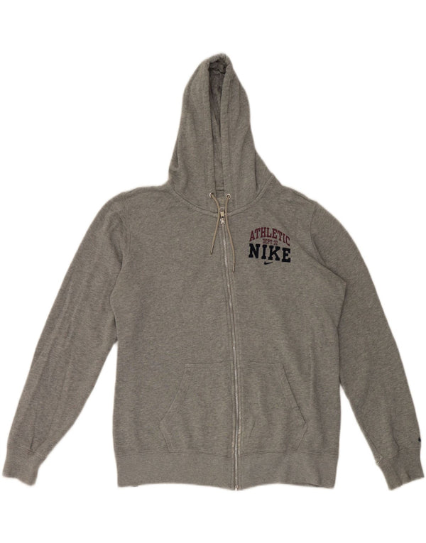 Felpa con cappuccio e zip da donna Nike UK 18 XL cotone grigio