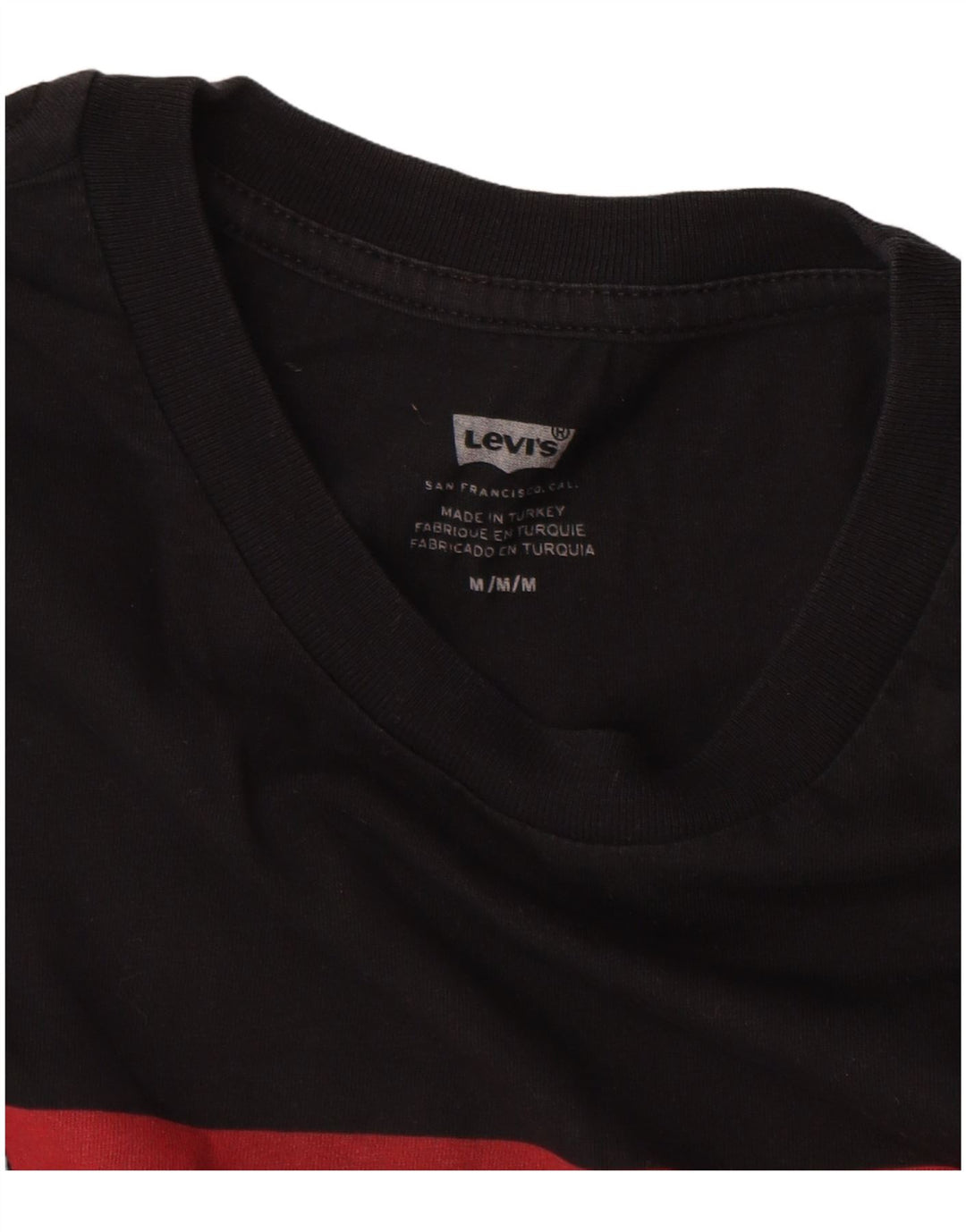 LEVI'S Mens Graphic T-Shirt Top Medium Black