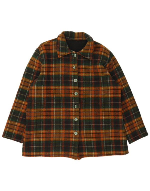 Jaqueta feminina vintage UK 14 grande xadrez verde