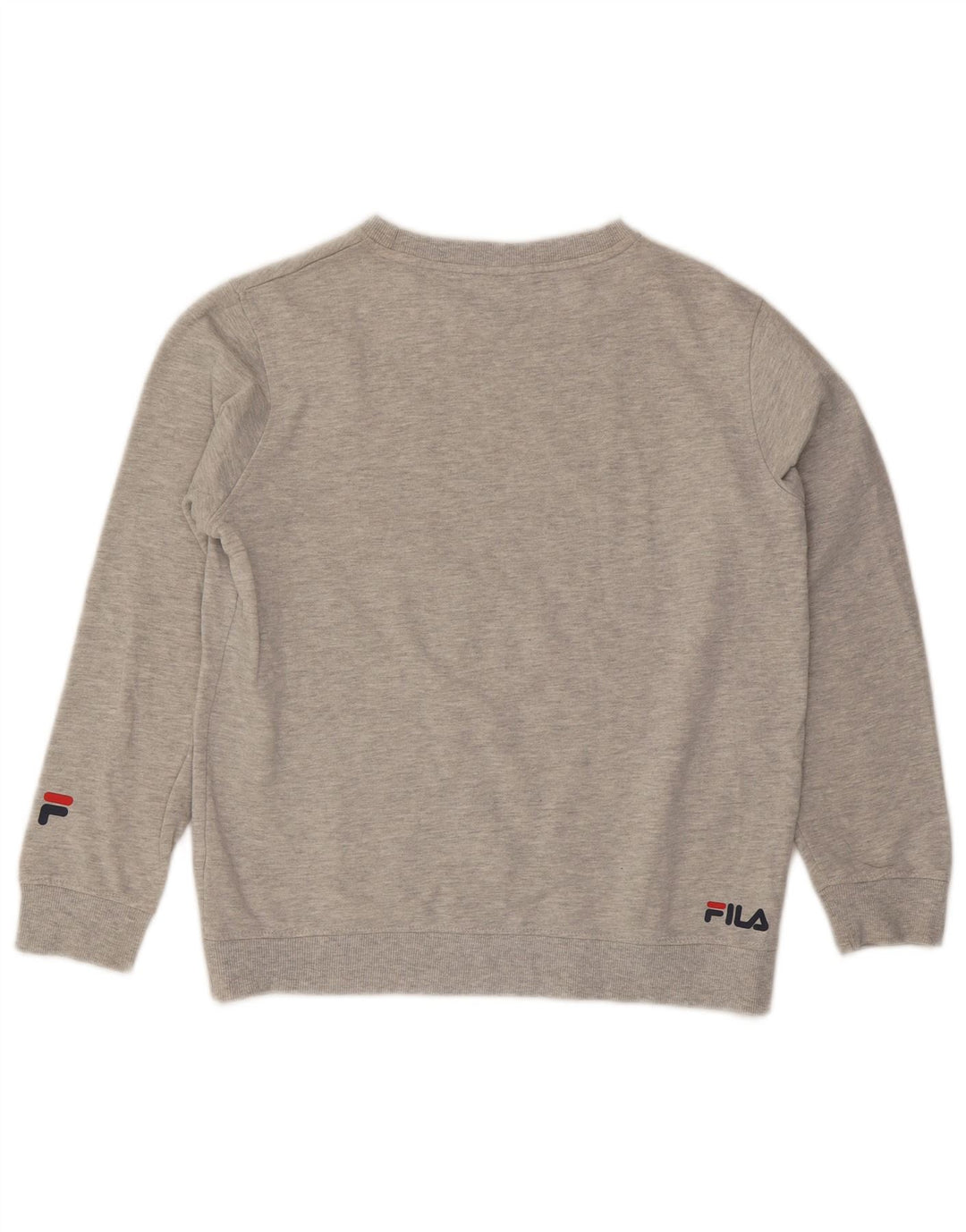 FILA Mens Graphic Sweatshirt Jumper Small Grey Cotton