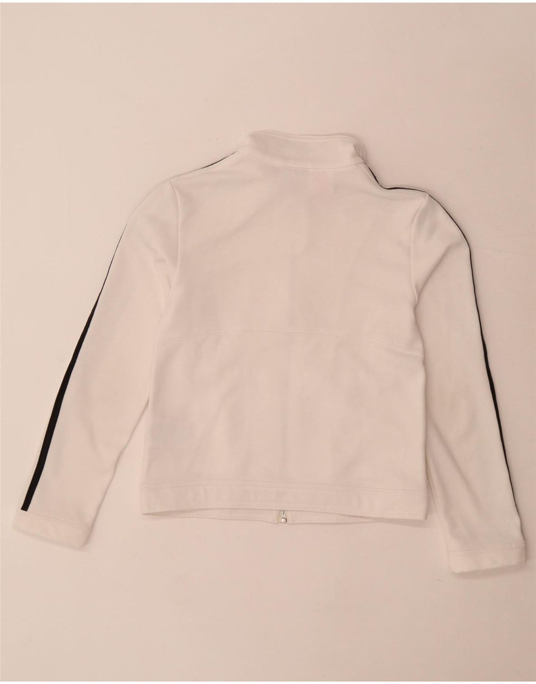 Adidas Girls Graphic Tracksuit Top Jacket 11-12 Years White Polyester