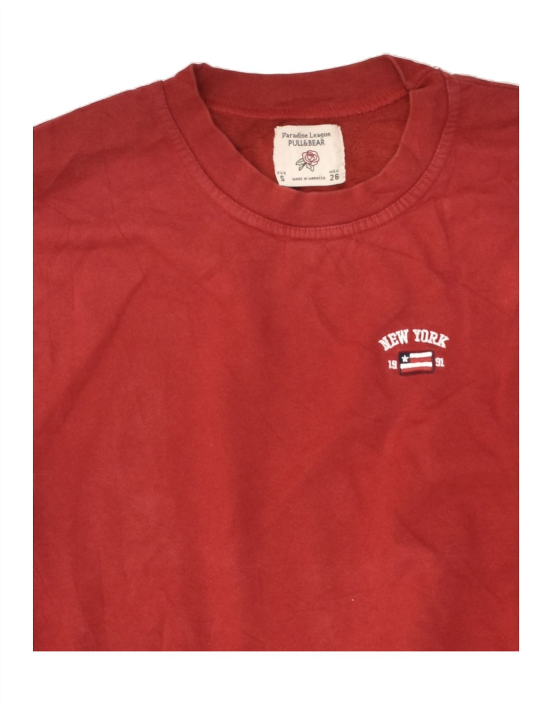 PULL & BEAR Womens Sweatshirt Jumper UK 10 Small Red | Vintage Pull & Bear | Thrift | Second-Hand Pull & Bear | Used Clothing | Messina Hembry 