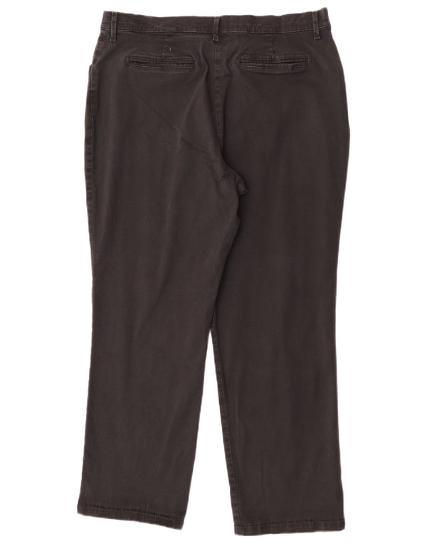 Pantaloni casual dritti da donna Lee US 16 2XL W34 L28 Cotone nero