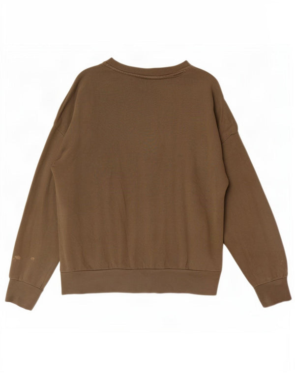 U.S. Polo Assn. Womens Sweatshirt Jumper UK 14 Medium Khaki Cotton