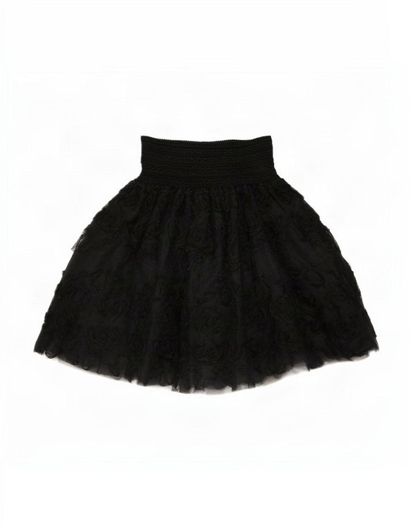 Blumarine Falda tutú de cintura alta para mujer IT 40 Small W26 Black Paisley