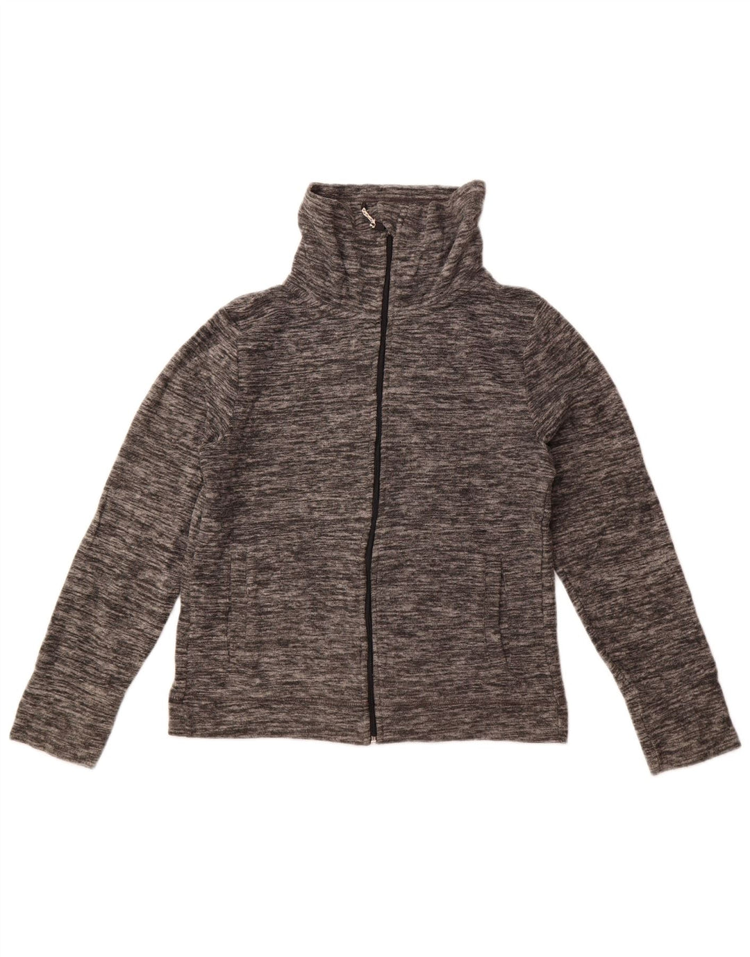 Calvin Klein Womens Performance Fleece Jacket UK 10 Small Grey Flecked