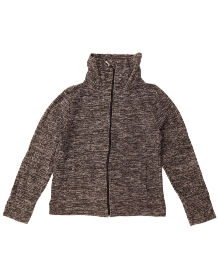 Calvin Klein Womens Performance Fleece Jacket UK 10 Small Grey Flecked