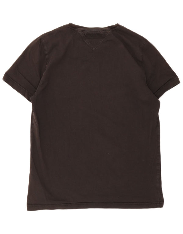 Tommy Hilfiger Herre grafisk T-shirt Top Medium Sort Bomuld