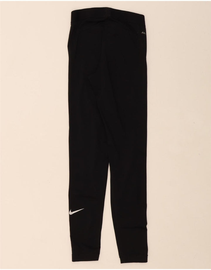 NIKE Womens Dri Fit Graphic Leggings UK 8 Small  Black Polyester Vintage Nike and Second-Hand Nike from Messina Hembry 