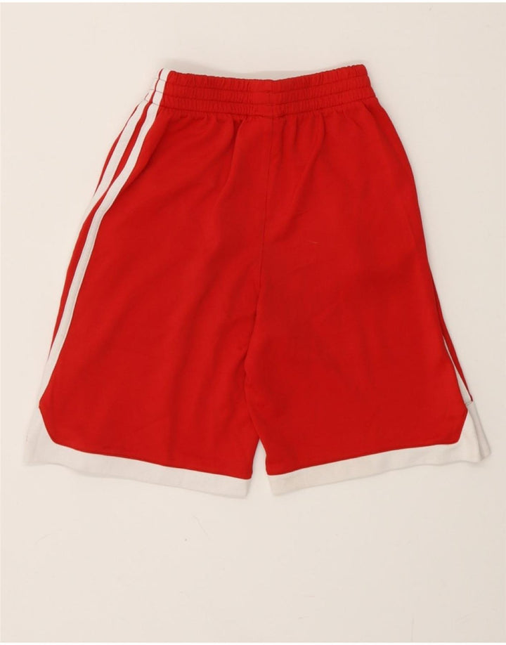 ADIDAS Boys Bermuda Sport Shorts 7-8 Years Small Red Polyester Vintage Adidas and Second-Hand Adidas from Messina Hembry 