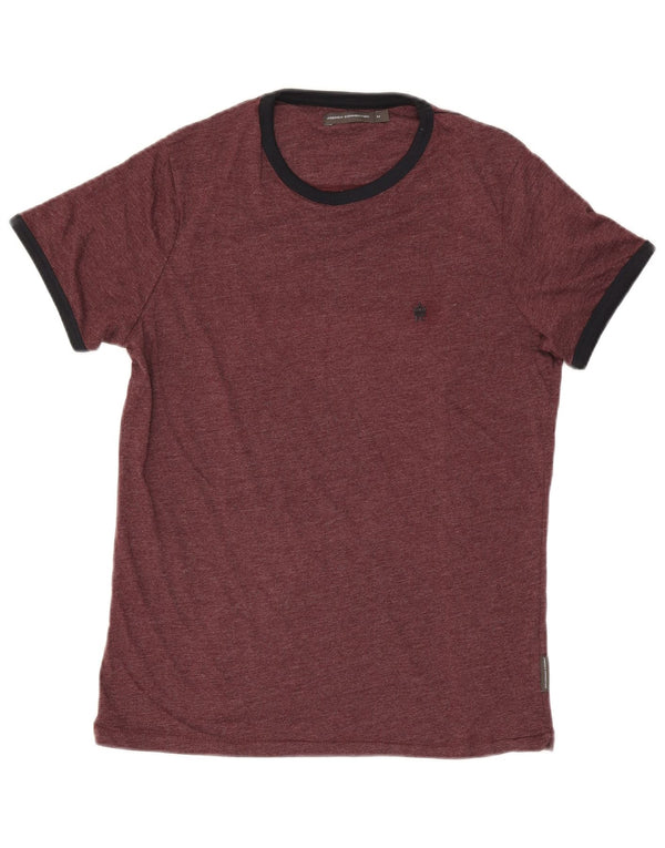 French Connection T-Shirt Homme Coton Bordeaux Moyen