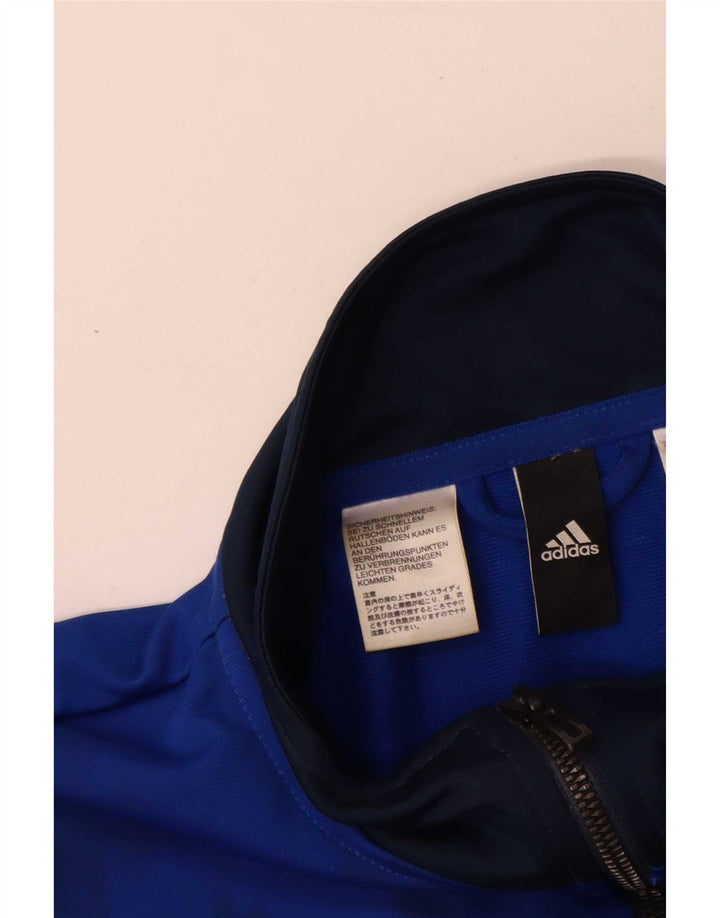 Adidas Mens Tracksuit Top Jacket Large Navy Blue Colourblock